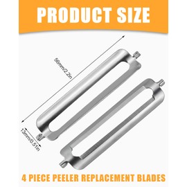 LOZTBUE Replacement Blades for Peeler, Professional Peeler, Turbo Peeler, Pack of 4