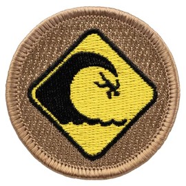 High Surf Patrol Patch - 2" Diameter Round Embroidered Patch (Iron-on)