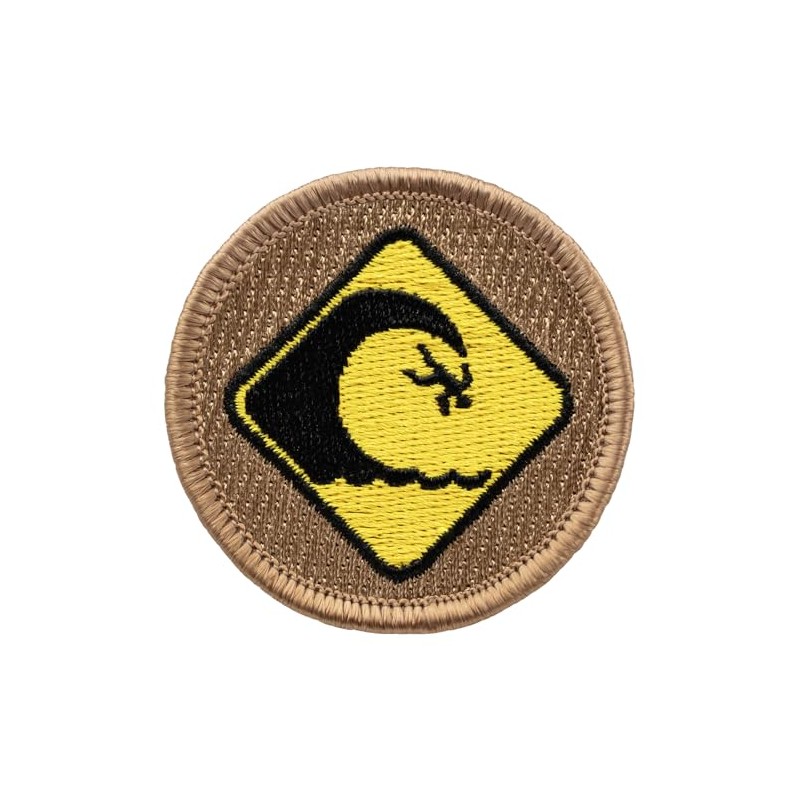 High Surf Patrol Patch - 2" Diameter Round Embroidered Patch