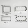 LILIAO Rectangle Scalloped Edge Cookie Cutter Set, Stainless Steel (Rectangle
