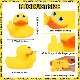 Paterr 12 Pcs Small Yellow Rubber Ducks in Bulk Car Rubber Ducks Funny Bath Toy for Bathroom Baby Shower Pool Party Supplies Birthday Decorations