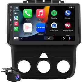 Android 13 [2GB+32GB] Car Radio Compatible for Dodge Ram 2013-2019 1500 2500 3500 with Wireless CarPlay Android Auto, 9 Inch Stereo with Reverse Camera(Only fit Manual AC)