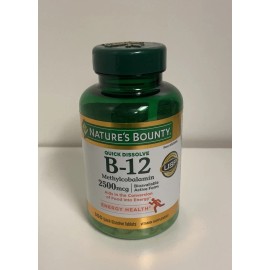 Nature’s Bounty Nature's Bounty Vitamin B-12 2500 mcg, 300 Quick Dissolve Tablets, Exp. 08/2026