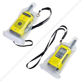 YNIBST 100% Waterproof Small Radio Case for Handy Machines, Waterproof Case, Transparent Strap, Set of 2, Compatible with Specific Small Power Transceivers, transparent, Waterproof Case for Walkie