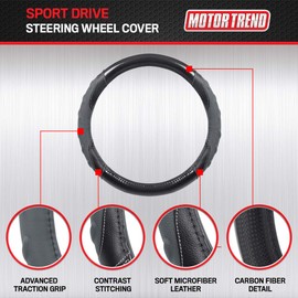 Motor Trend Leather Steering Wheel