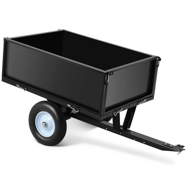 GarveeTech Heavy Duty Steel Dump Trailer, 500 Lbs/11.4 Cu.Ft Capacity