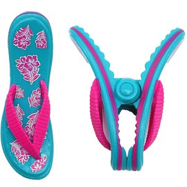 TRIXES Flip Flop Clothespins for Beach Towel, Secure Sun Lounger, Travel Clips for Indoor and Outdoor Use, Jumbo Clip for Beach, Garden, Pool, Sun Lounger or Deck Chair, Laundry Blanket and