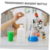 Ipetboom 2pcs Plastic Narrow Mouth Reagent Bottles Graduated Liquid Storage