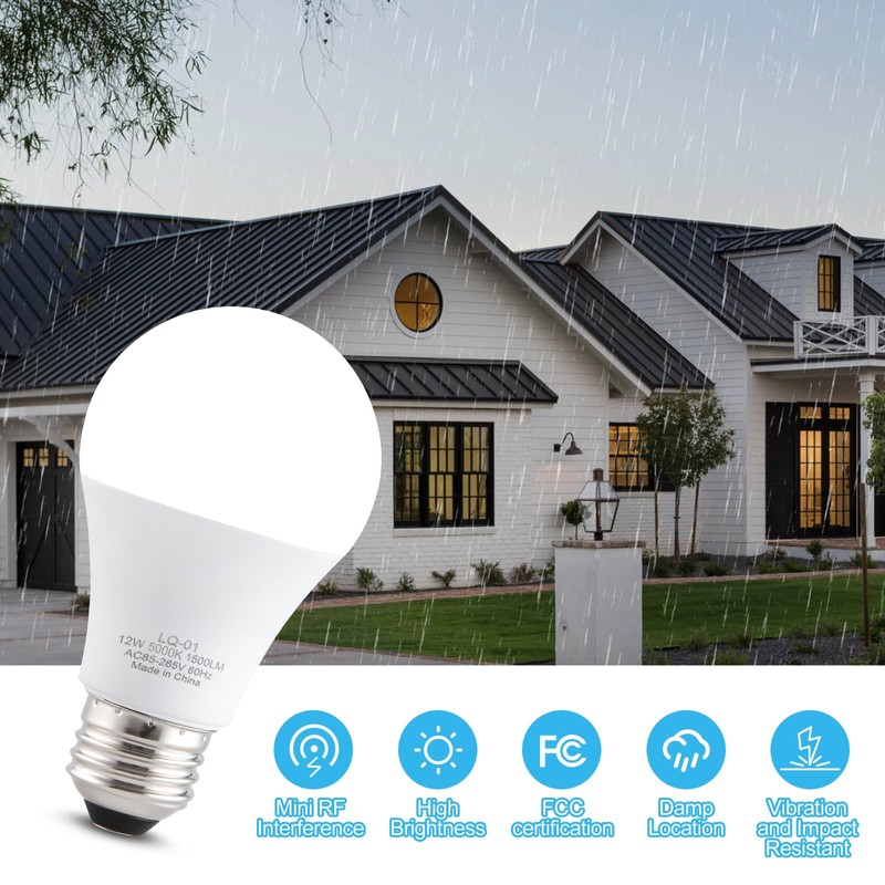 LQ BSDERA 4PK Garage Door Opener Light Bulbs, 5000K Daylight,