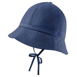BOYSSPAA Smile Face Baby Sun Hat UPF 40+ UV Protection Kids Bucket Hat Summer Toddler Sun Hat 1-2 Years for Kids Babies Newborn Outdoor NavyBlue