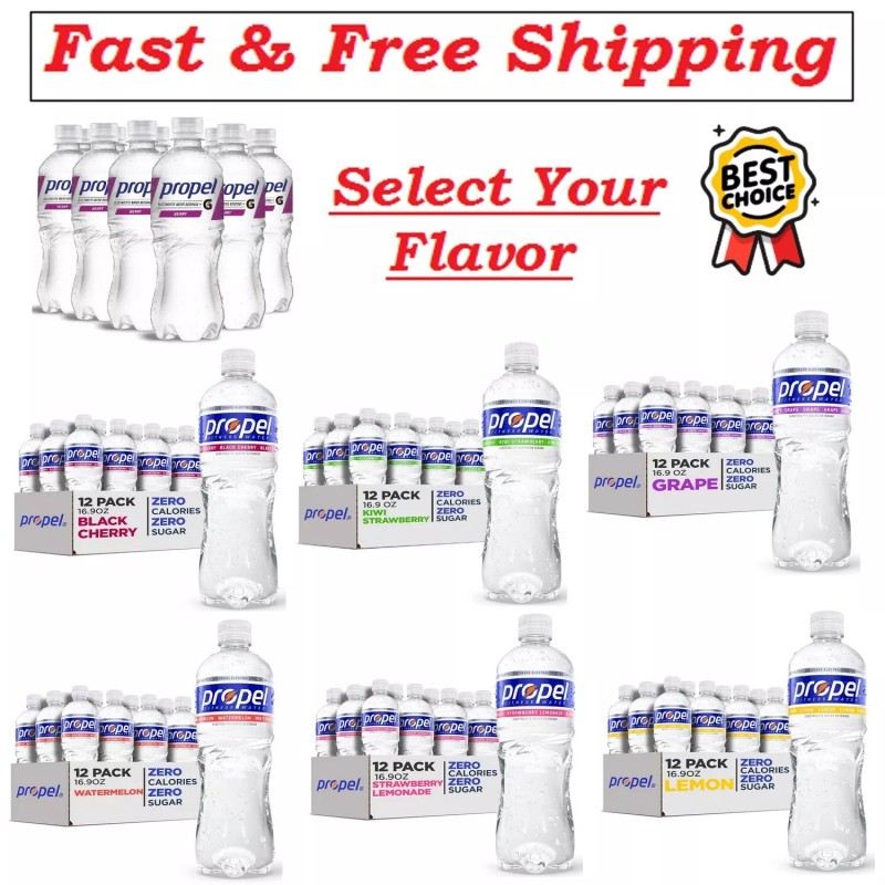 Propel, Zero Calorie Sports Drinking 16.9 FlOz (Pack of 12)