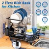 GAOKASE 2 Tiers Dish Drying Rack, Space-Saving Dish Racks for