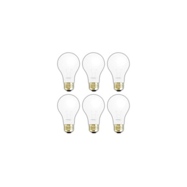 (6 Pack) SHATTERPROOF Light Bulb A19 40 WATT Incandescent Bulb Shatter Resistant Rough Service Light Bulb A19 Shape