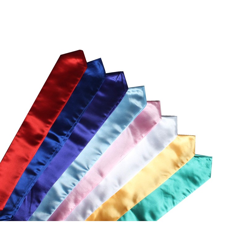 GraduationService Plain Graduation Stole Colorful Stole for Adult Length 60'',16