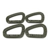 Rebias NS-MILI-CARA4-GR Tactical D-Shaped Accessory Keychain Hook Lock Military Carabiner