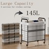 Laundry Hamper 3 Section, 145L Rolling Laundry Sorter Basket with