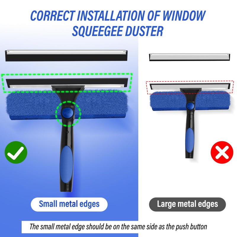 26FT Window Washing Kit with Extension Pole,High Reach Duster Kit,Cobweb