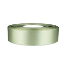Sage Green Satin Ribbon 1" Inch 25mm Wide 25Yard Birthday Party/Craft/Wedding Favors Bow Scrapbooking Decor Dress Cloth