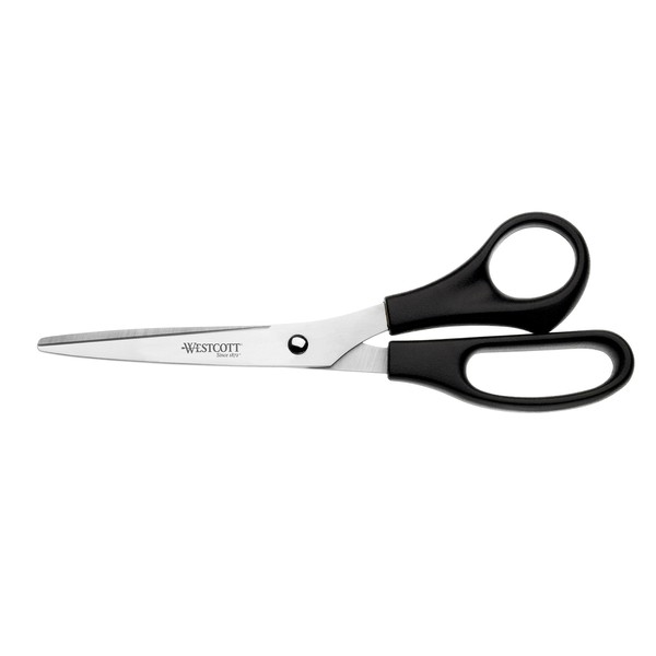 Westcott E-31181 00 Stainless Steel Office Scissors, Black, 21 cm