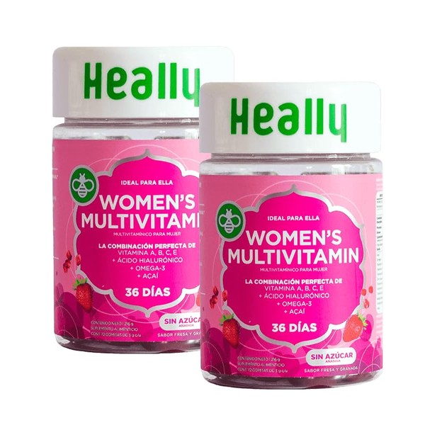 Multivitamínico para Mujer, Gomitas, Para Mayor Energía, Sabor Fresa y