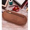 Marc Peter® Vintage Leather Pencil Case with YKK Zip, Pencil