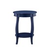 Powell Navy Blue Shapely Legs and Shelf Phipps Round Side