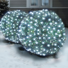 Sylampow Led White Christmas Net Lights Outdoor Christmas Bushes Lights 120Led 6ftx5ft, Connectable Outdoor Indoor Christmas Mesh Net Lighting for Holiday, Garden, Shrubs, Trees, Bushes Decorations