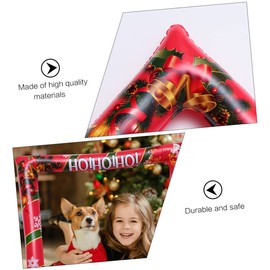NOLITOY 1pc Inflatable Christmas Photo Frame Red Christmas Booth Props Fun Holiday Decorations for Family Co-Workers Safe Design for Parties