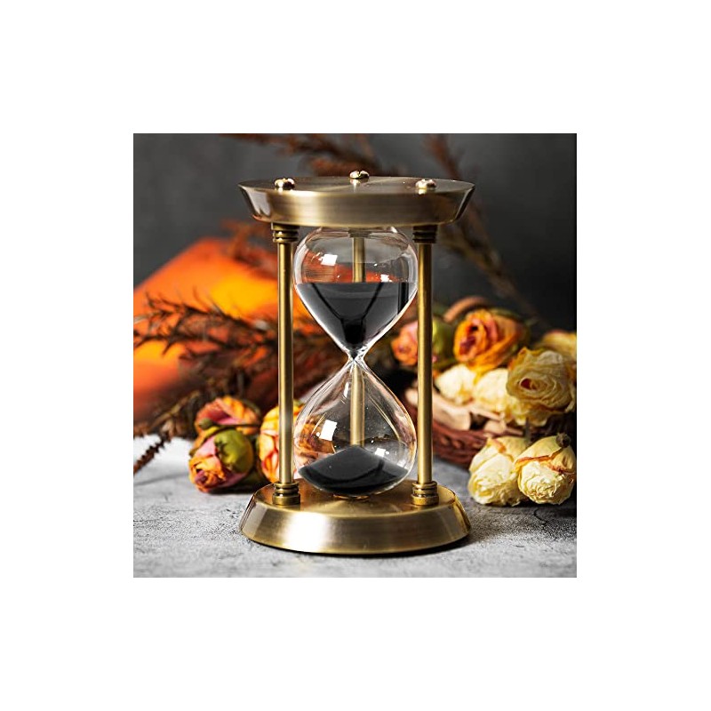 60 Minute Hourglass Sand Timer with Metal Frame, Bronze Big