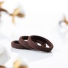 Fairhair Hair Scrunchies, Set of 3 Brown, Organic Cotton and