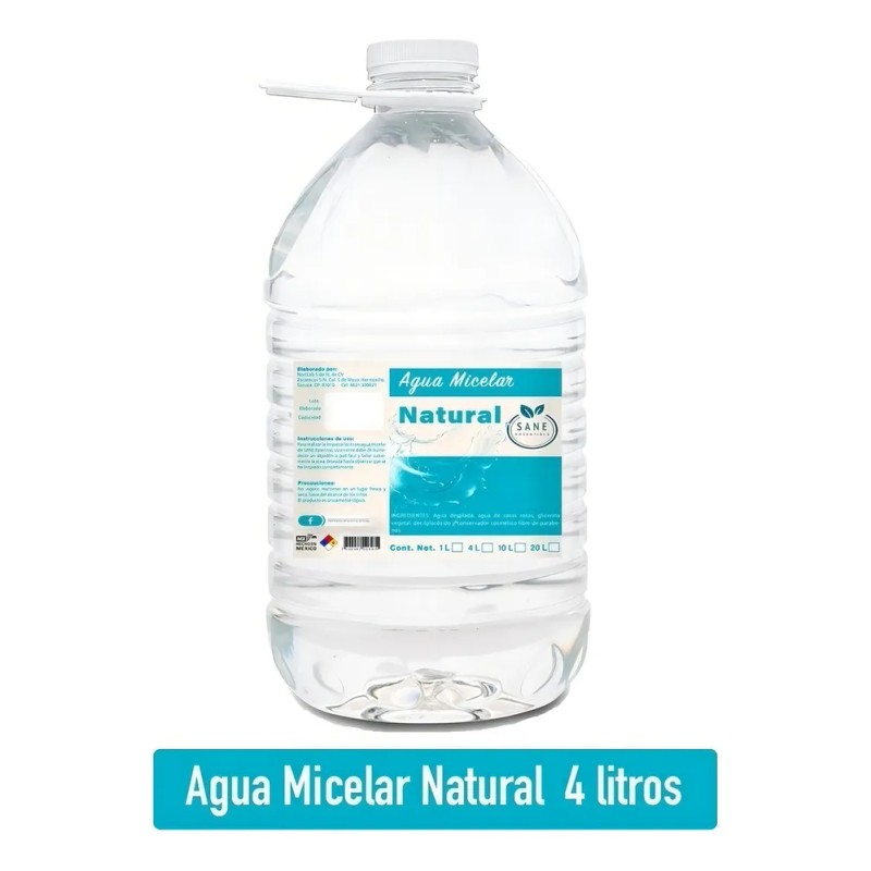Agua Micelar Hidratante 4 Litros Sane Essentials