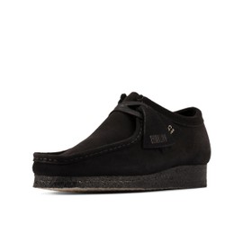 Clarks Women's Wallabee. Oxford, Black Suede, 8