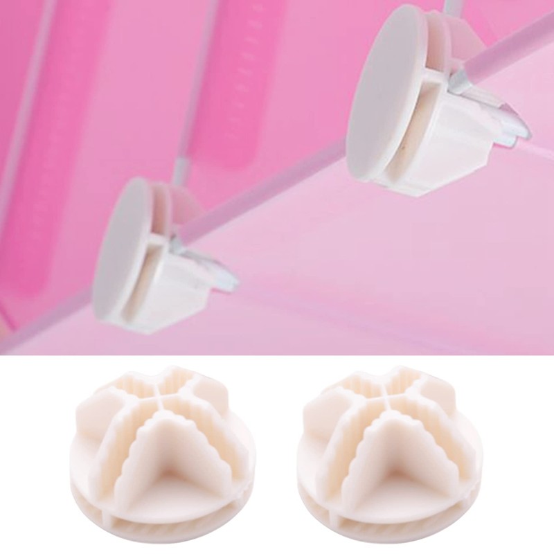 Wire Square Plastic Connectors For Modular Organizer Closet And Wire