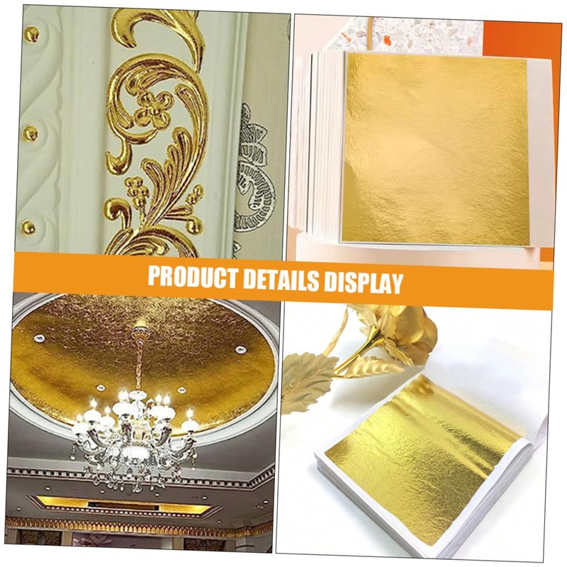 Hohopeti Metallic Foil Flakes 14x14cm Imitation Sheets Foil Sheets for