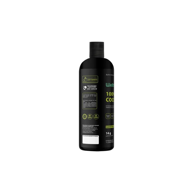 100% Coco Mct Oil 1 L Wellthy