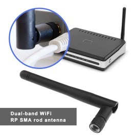 VGOL 2PCS WiFi Antenna RP-SMA WiFi Aerial 5/5.8G 3DBI Dual-Frequency WiFi Antenna Adapter for Telemetry Remote Surveillance Grid Network Applications