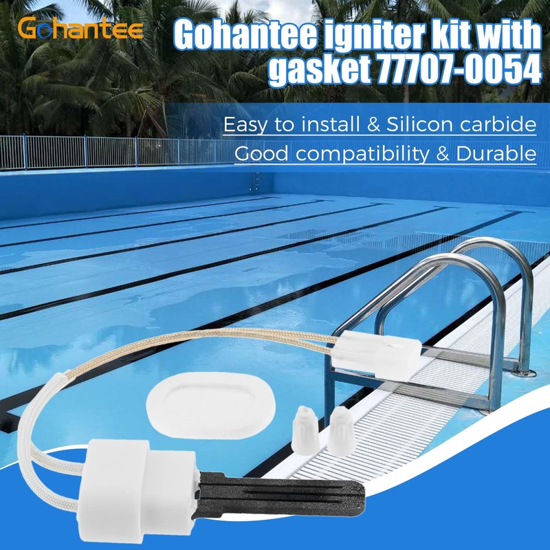 Gohantee 77707-0054 Igniter Gasket Kit, Pool Heater Igniter Kit Compatible