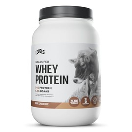 Levels Grass Fed Whey Protein Powder, No Artificials, 24G of Protein, Pure Chocolate, 2LB