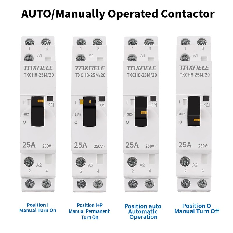 Din Rail Household Modular Manual AC Contactor 220v 230V Single