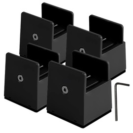 Thatyro 2 Inch Bed Risers with Adjustable Screw Clamp Heavy Duty Furniture Risers Set of 4 Furniture Leg Extenders for Bed Table Chair Sofa (50mm, Black)