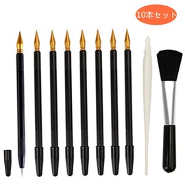 DFsucces Scratch Art, 10 Pieces, 8 Black + 1 White + Brush, Extra Fine Point, Scratch Pen, Paper Art Tool, Scratch Art Pen, Beginner,