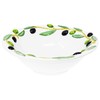 Lashuma Handmade Ceramic Round Serving Bowl Italian Ceramic Olive Design
