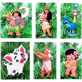 Moana 5 Piece Random Christmas Ornament Set (Unique Set)