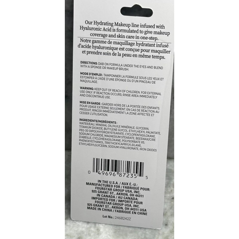 B Pure Hydrating Under Eye Concealer with Hyaluronic Acid, Tan