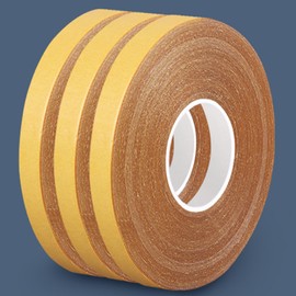 KAIYUER 3Pack Double Sided Tape Heavy Duty,0.5in x 66FT,Double Sided Fabric Tape for Crafts, Walls,Super Sticky Resistente Clear 2 Sided Tape,Easy Use Mounting Tape