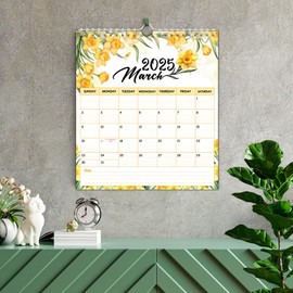 2025 Wall Calendar - Jan 2025 - Dec 2025, Birth Month Flowers Calendar 2025, Dates Notes To-do List Organizing, Your Home School Or Decor
