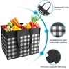WOWBOX Reusable Grocery Bags 35L，Black-10 Pack