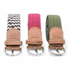 SEGMENTES Elastic Braided Belt, Set of 3 Extendable Belts for