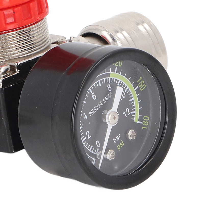Air Compressor Regulator 4 Holes 0 to 180PSI European Air