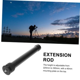 Gatuida Aluminum Alloy Camera Stabilizer Extension Rod 225-390mm Tripod Extender 1/4 3/8 Screws